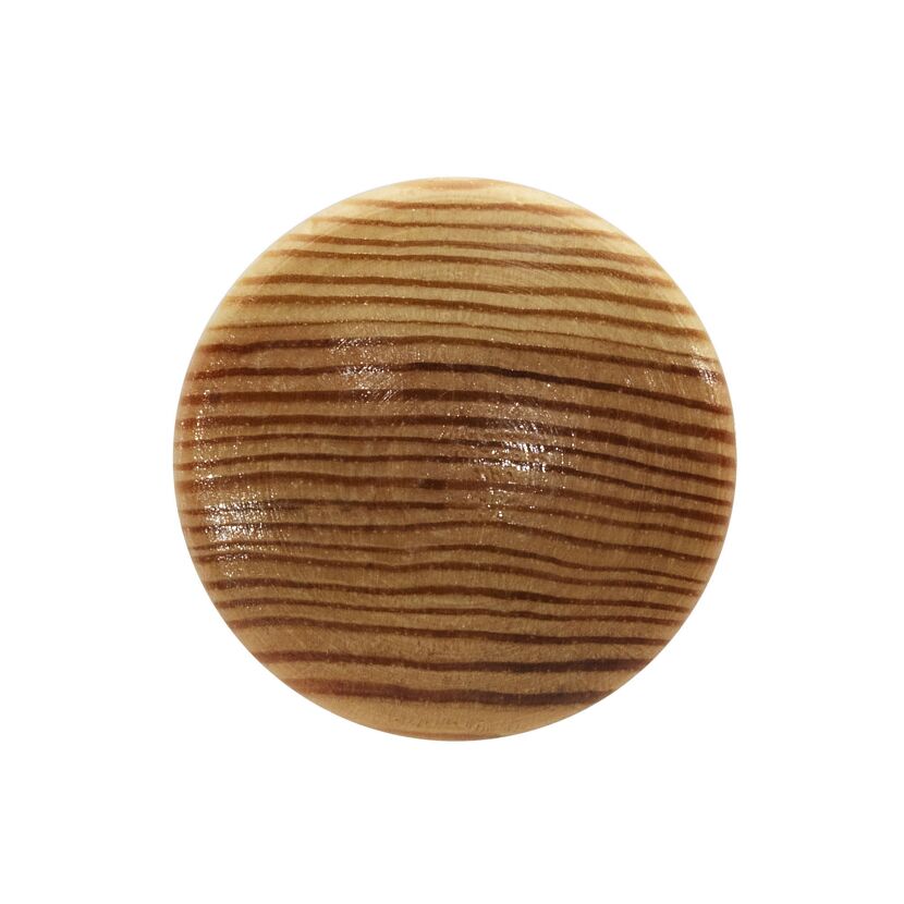 Runder Knopf aus Kiefernholz natur lackiert