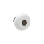 Verkleinertes Bild von Möbelknopf weiß/messingfarben rund