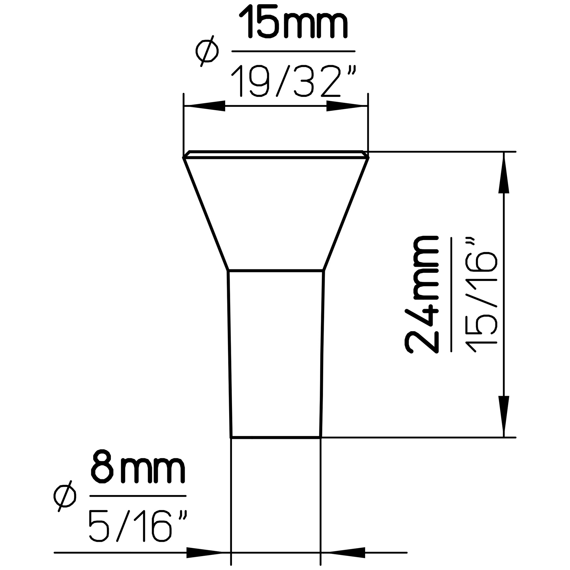 Möbelknopf Zylinder verchromt Ø 16 mm + product picture