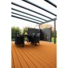 Terrasse mit Essbereich unter Pergola