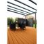 Terrasse mit Essbereich unter Pergola
