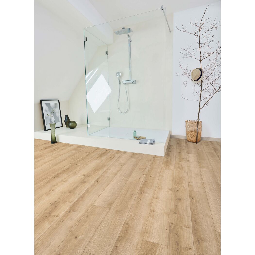 Designboden 'Modular ONE' Eiche Pure hell braun 8 mm