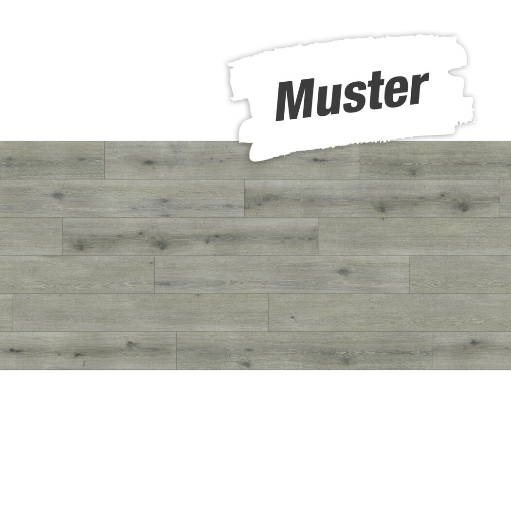 Handmuster zum Designboden 'Modular ONE' Eiche Urban grau gekälkt grau 8 mm