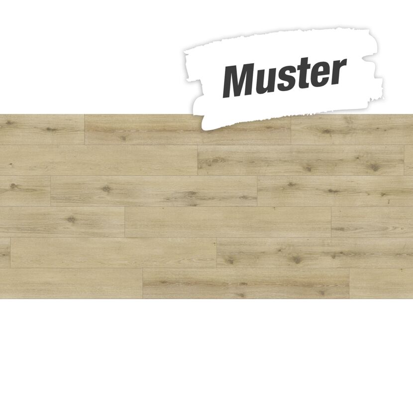 Handmuster zum Designboden 'Modular ONE' Eiche Urban hell gekälkt braun 8 mm
