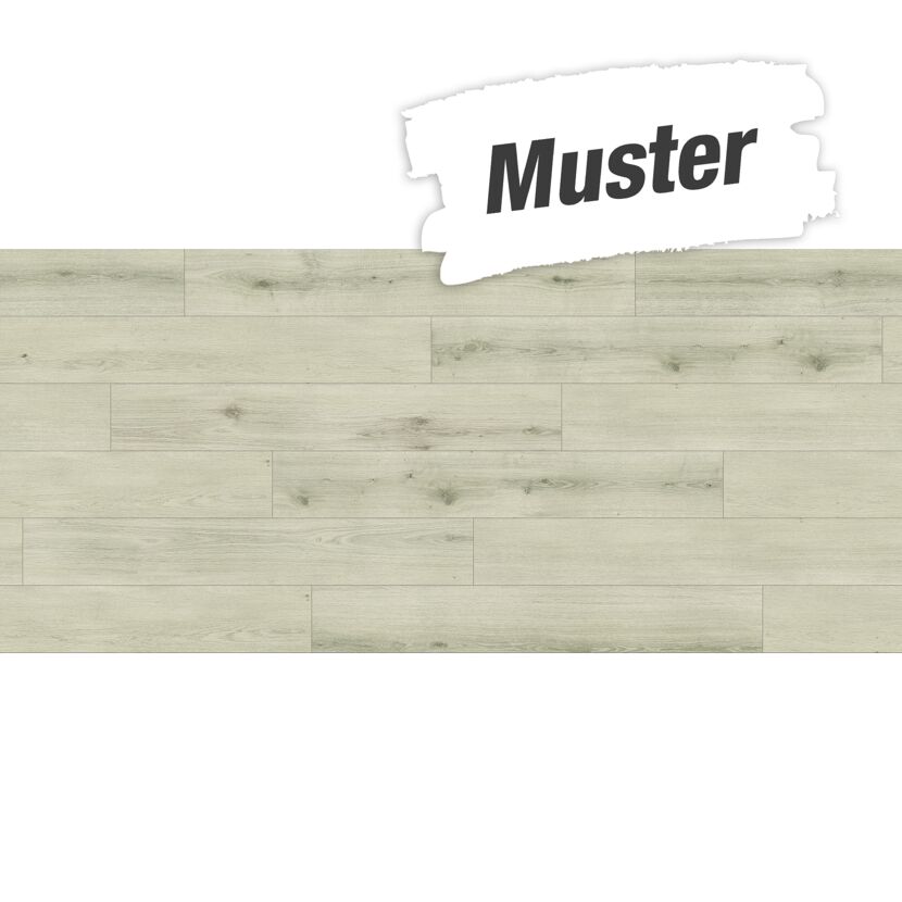 Handmuster zum Designboden 'Modular ONE' Eiche Urban weiß gekälkt weiß 8 mm