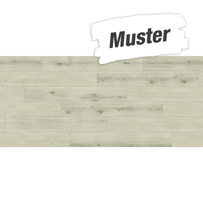Bild von Handmuster zum Designboden 'Modular ONE' Eiche Urban weiß gekälkt weiß 8 mm