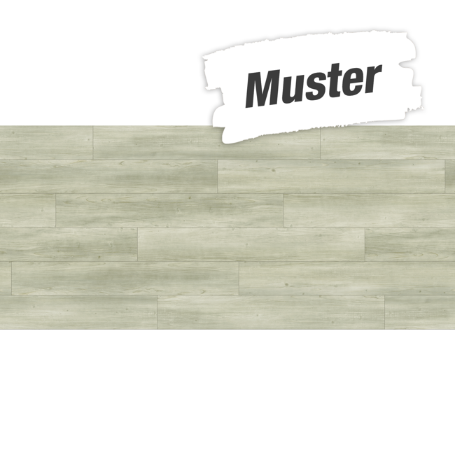 Bild von Handmuster zum Designboden 'Modular ONE' Pinie Rustikal grau 8 mm