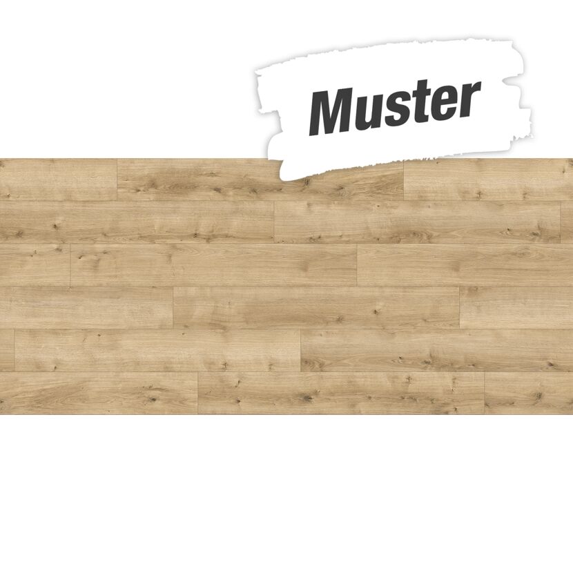 Handmuster zum Designboden 'Modular ONE' Eiche Pure hell braun 8 mm