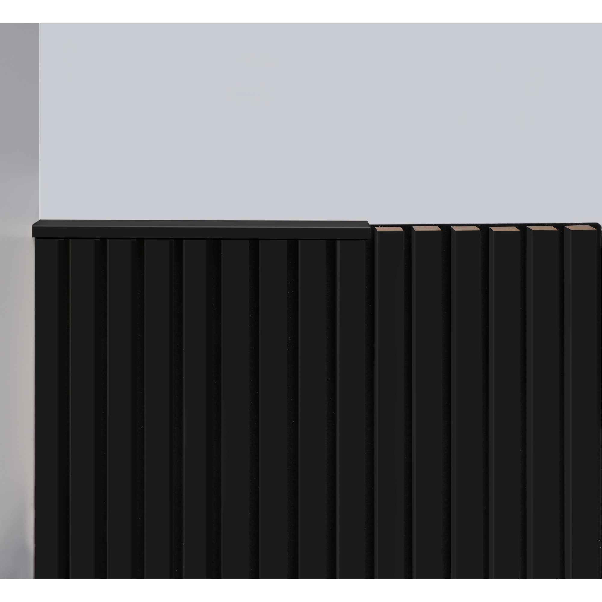 Akustik-Paneel schwarz matt 2400 x 561 x 19 mm + product picture