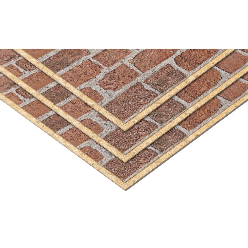 Holzplatten mit Ziegelmuster