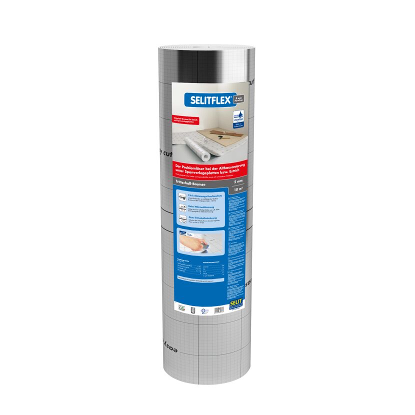 Trittschall-Bremse 'Selitflex AquaStop' 5 mm, 1,0 x 10 m, 10 m²