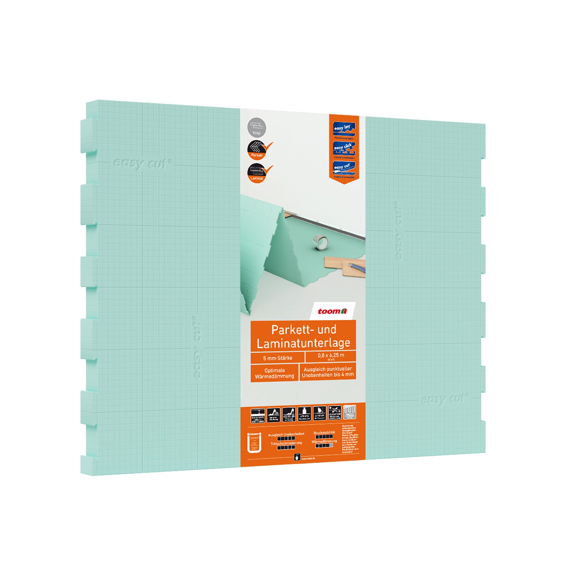 Parkett- und Laminatunterlage von toom, 5 mm stark