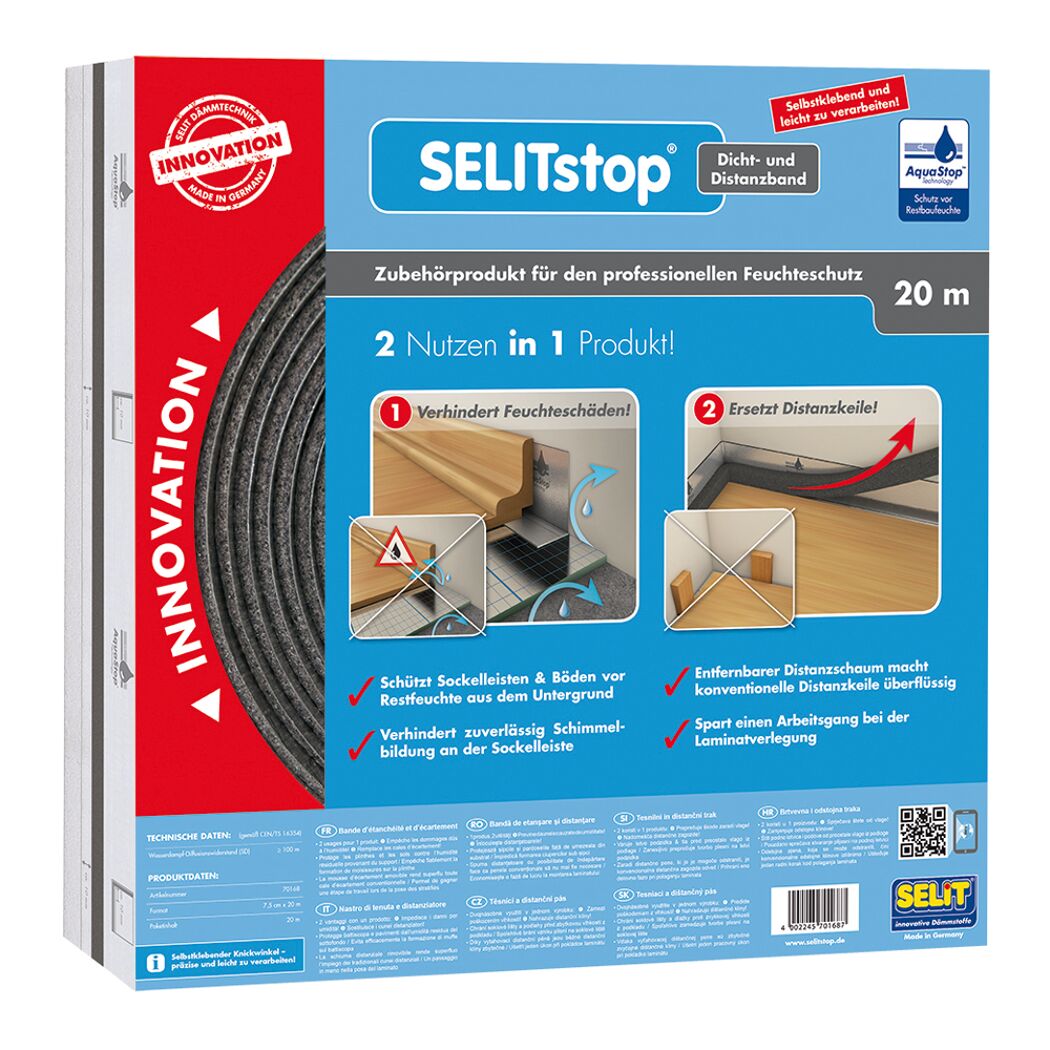 SELITstop Dicht- und Distanzband, 20 m Rolle