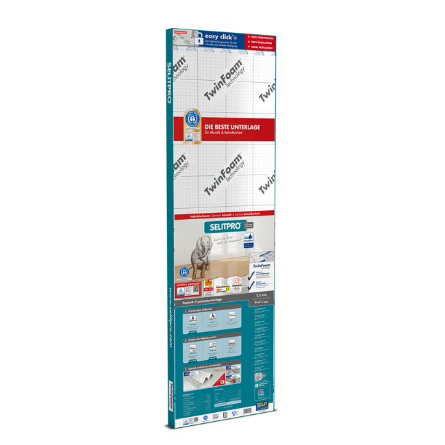 Bild von Parkett- und Laminatunterlage 'Selitipro' 0,22 cm, mit Aqua-Stop