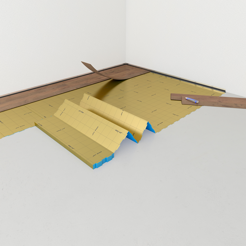 Vinyl- und Designbodenunterlage 'Aquastop' 1,5 mm, 1,2 x 8,5 m, 10,2 m² + Tape