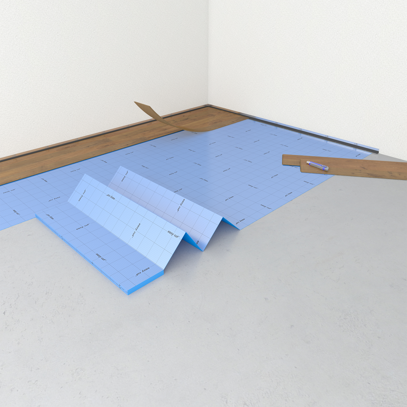 Vinyl- und Designbodenunterlage 1 mm, 1,2 x 12,5 m, 15 m²