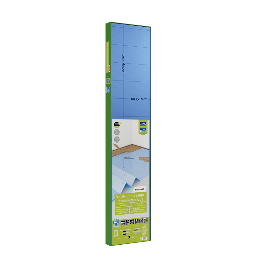 Vinyl- und Designbodenunterlage 1 mm, 1,2 x 12,5 m, 15 m²