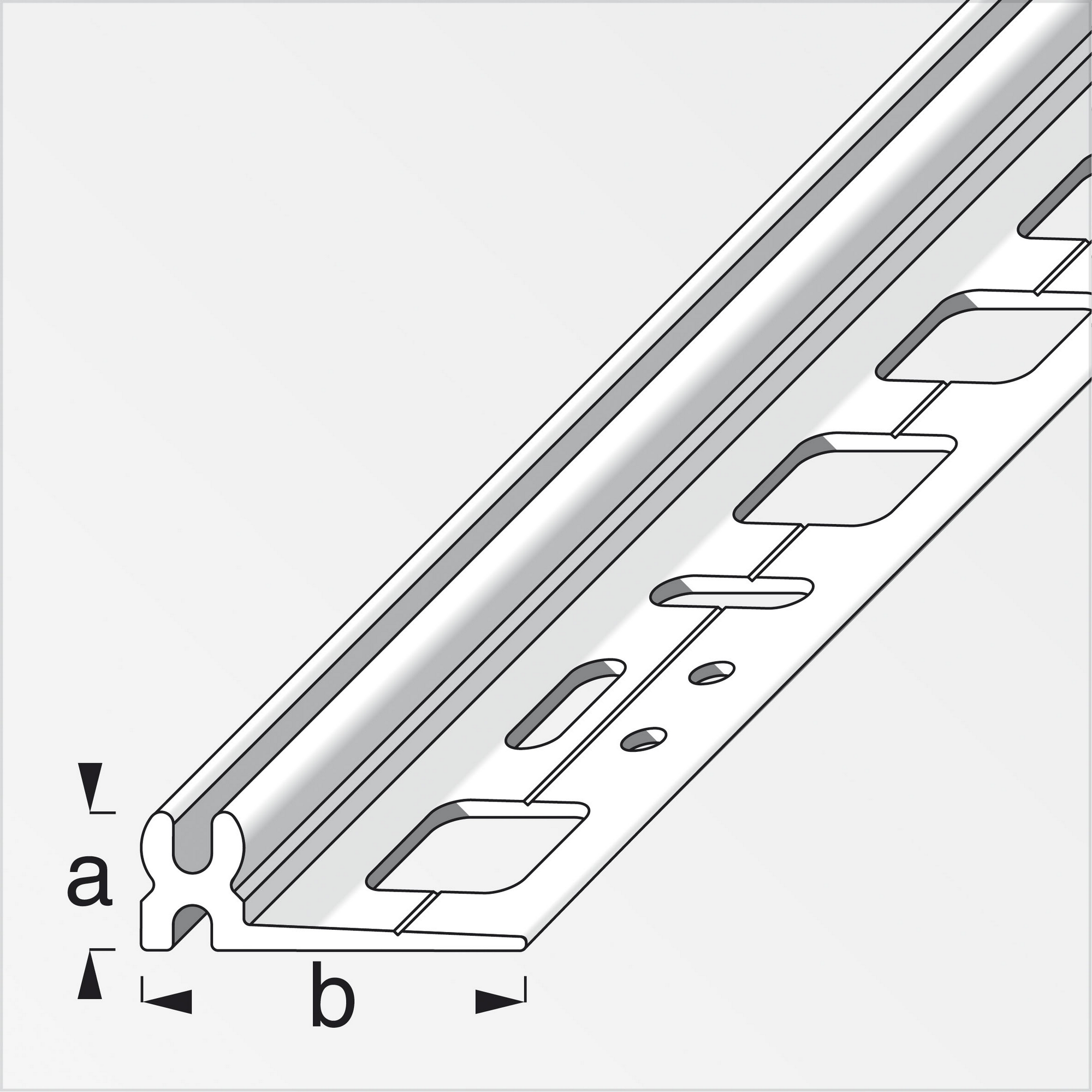 Trägerprofil weiß 1000 mm + product picture