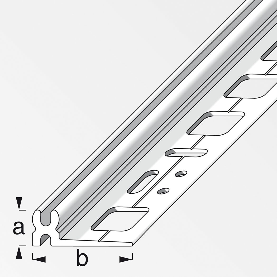 Trägerprofil aus PVC, elfenbein