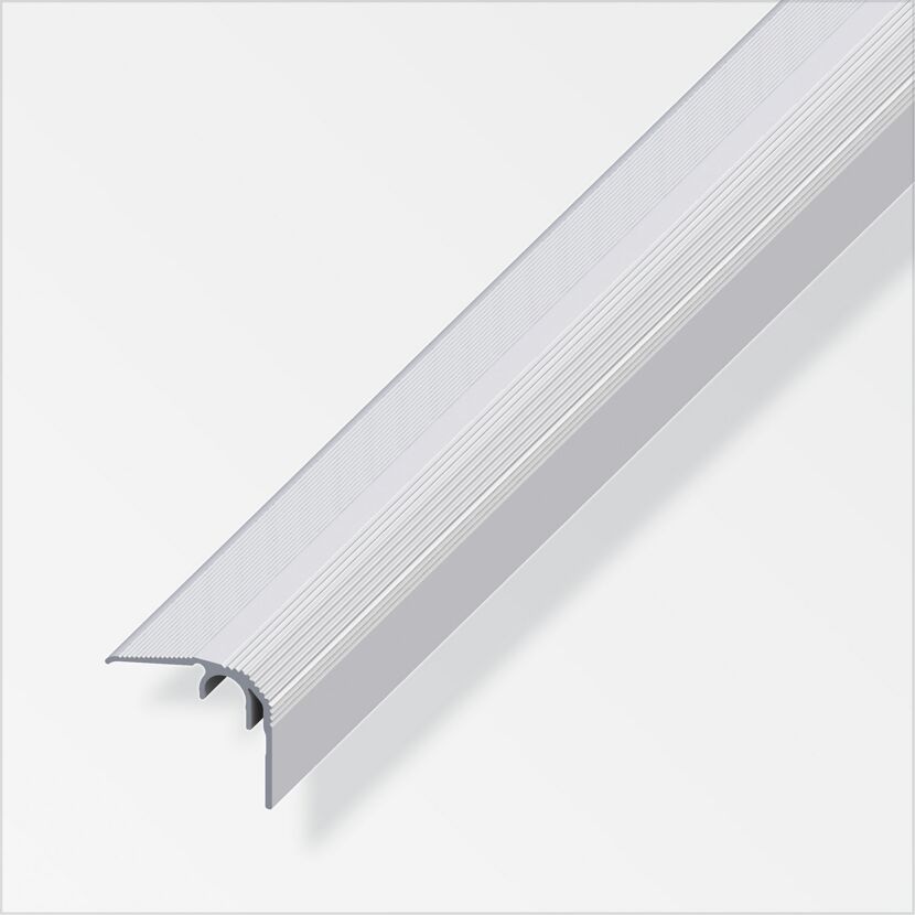 Silbernes Abschlussprofil aus Aluminium