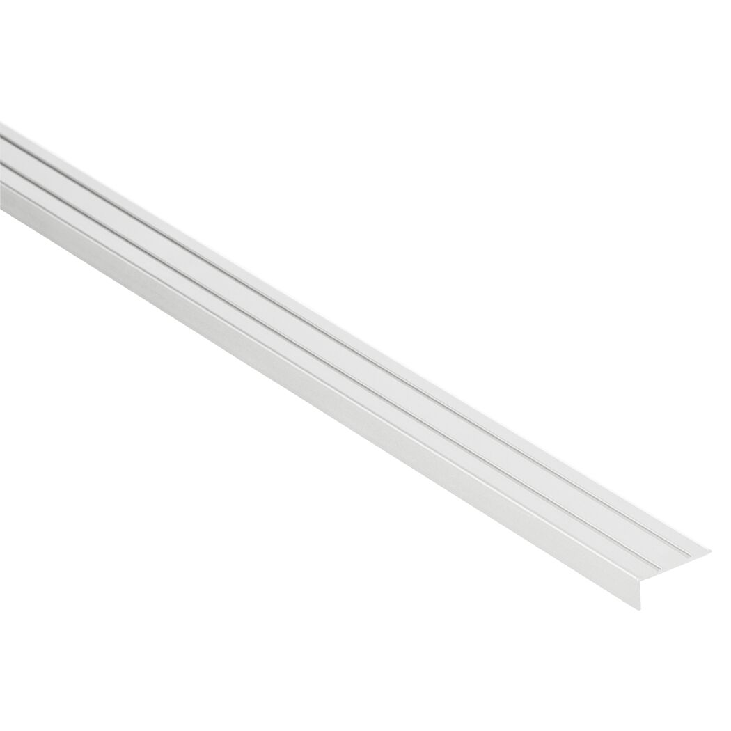 Silbernes Abschlussprofil aus Aluminium