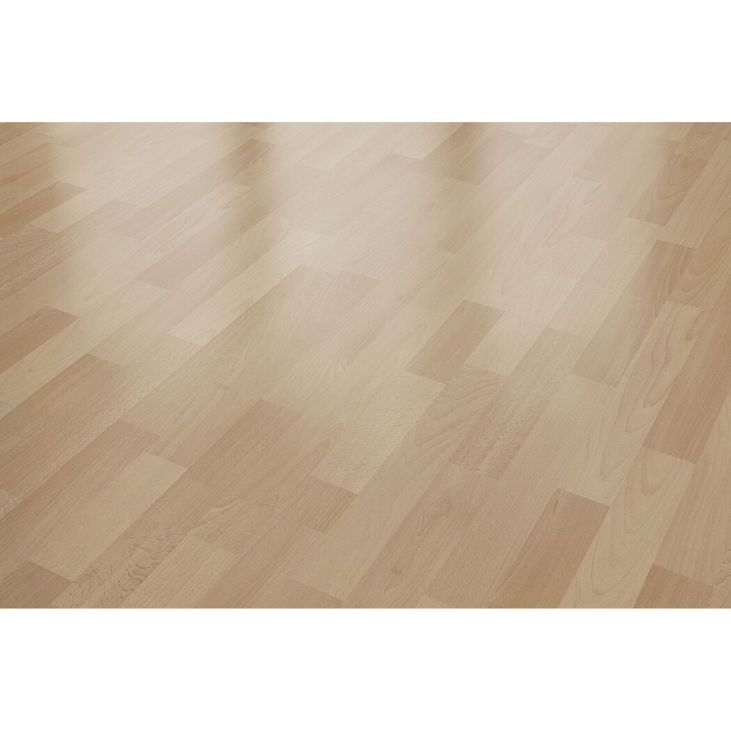 Heller Laminatboden in Holzoptik