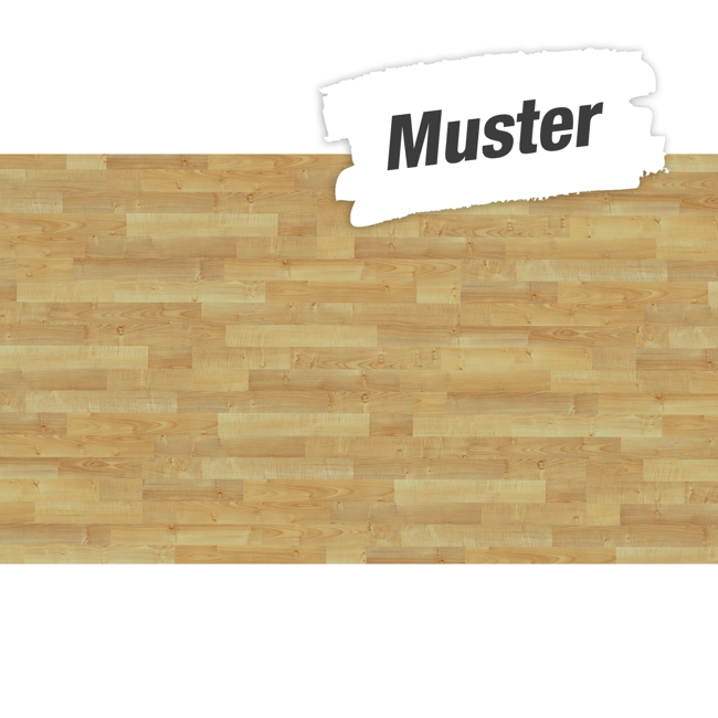 Bild von Handmuster zum Laminat 'Basic 200' Ahorn natur ahornfarben 7 mm