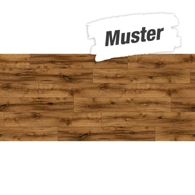 Bild von Handmuster zum Laminat 'Classic 1050' Eiche Artdéco vanille braun 8 mm