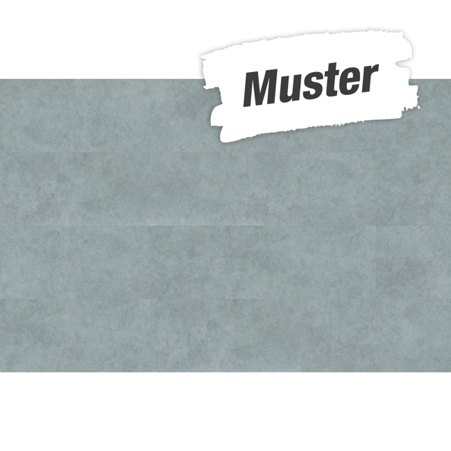 Bild von Handmuster zum Vinylboden 'Basic 4.3' Beton grau 4,3 mm