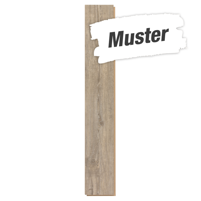 Bild von Handmuster zum Vinylboden 'Comfort' Winter Pine graubraun 10,5 mm