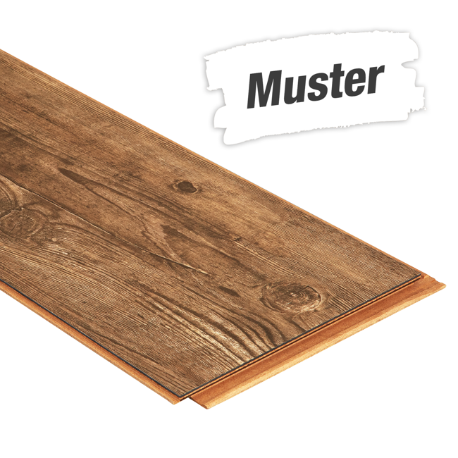 Bild von Handmuster zum Vinylboden 'Comfort' Tuscan Pine graubraun 10,5 mm