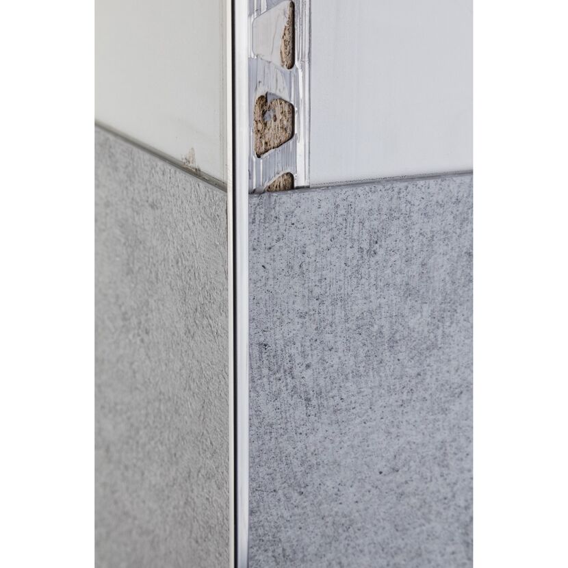 Abschlussprofil 'Neo Vario' Edelstahl silber 2500 x 4,5 mm