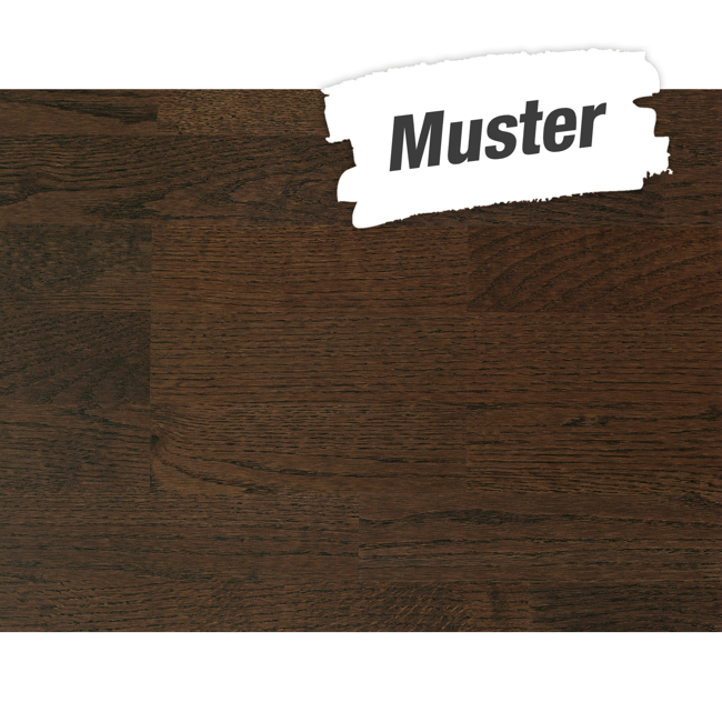 Bild von Handmuster zum Parkett 'Basic 11-5' Eiche Tabacco dunkelbraun 11,5 mm