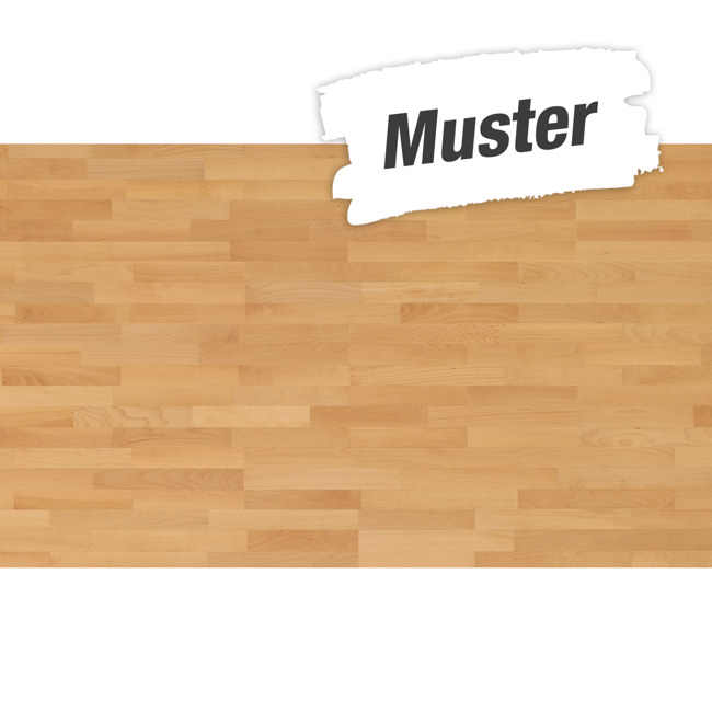 Bild von Handmuster zum Parkett 'Basic 11-5' Buche natur buchefarben 11,5 mm