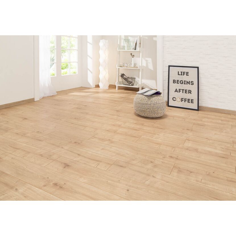 Laminat 'Mediterran 4V' Eiche Burlington eichefarben 8 mm