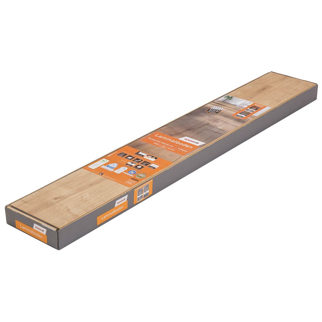 Laminat 'Mediterran 4V' Eiche Burlington eichefarben 8 mm
