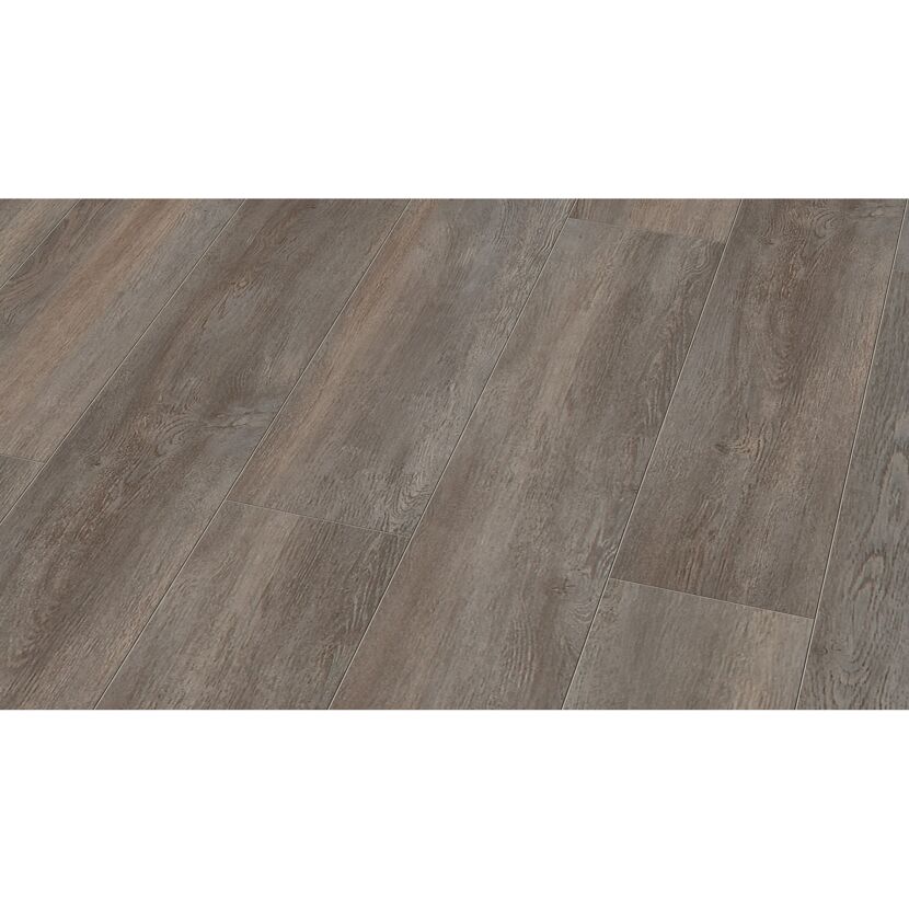 Laminat 'Savanne 4V' Eiche Canyon dunkelbraun 8 mm