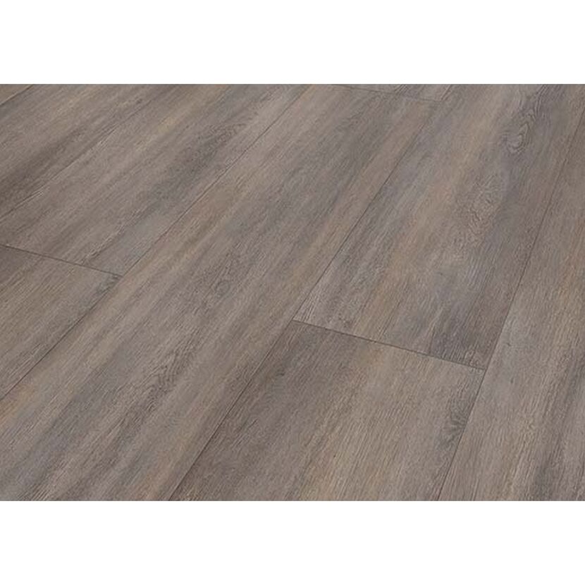 Laminat 'Savanne 4V' Eiche Canyon dunkelbraun 8 mm