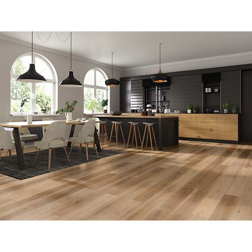 Laminat 'Savanne 4V' Solna hellbraun 7 mm