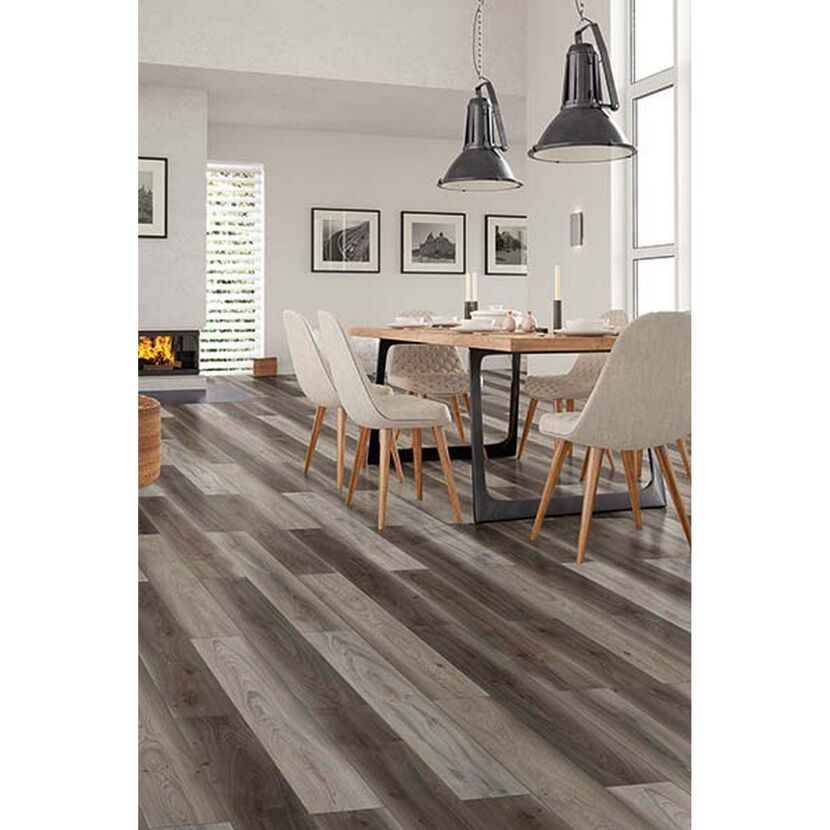 Laminat 'Savanne 4V' Tortuna dunkelbraun 7 mm