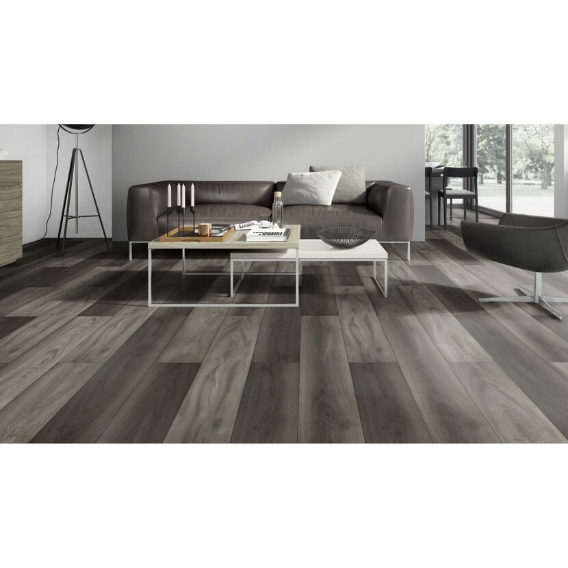 Laminat 'Savanne 4V' Tortuna dunkelbraun 7 mm