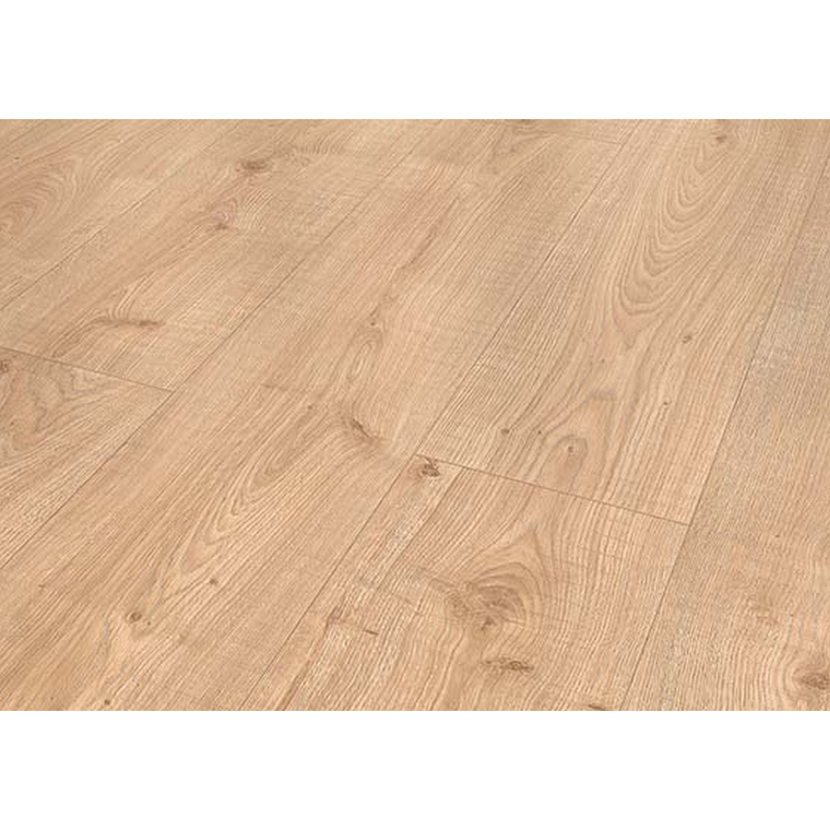 Laminat 'Mediterran 4V' Eiche sägerau eichefarben 8 mm