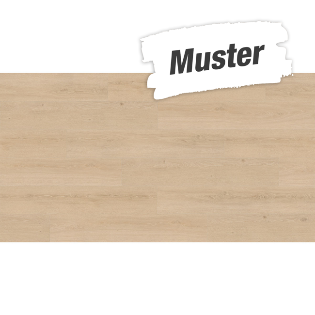 Bild von Handmuster zum Vinylboden 'Basic 4.3' Eiche Studioline geschliffen braun 4,3 mm