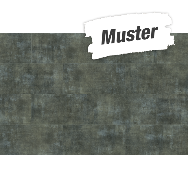 Bild von Handmuster zum Vinylboden 'Basic 4.3' Mineral black schwarz 4,3 mm