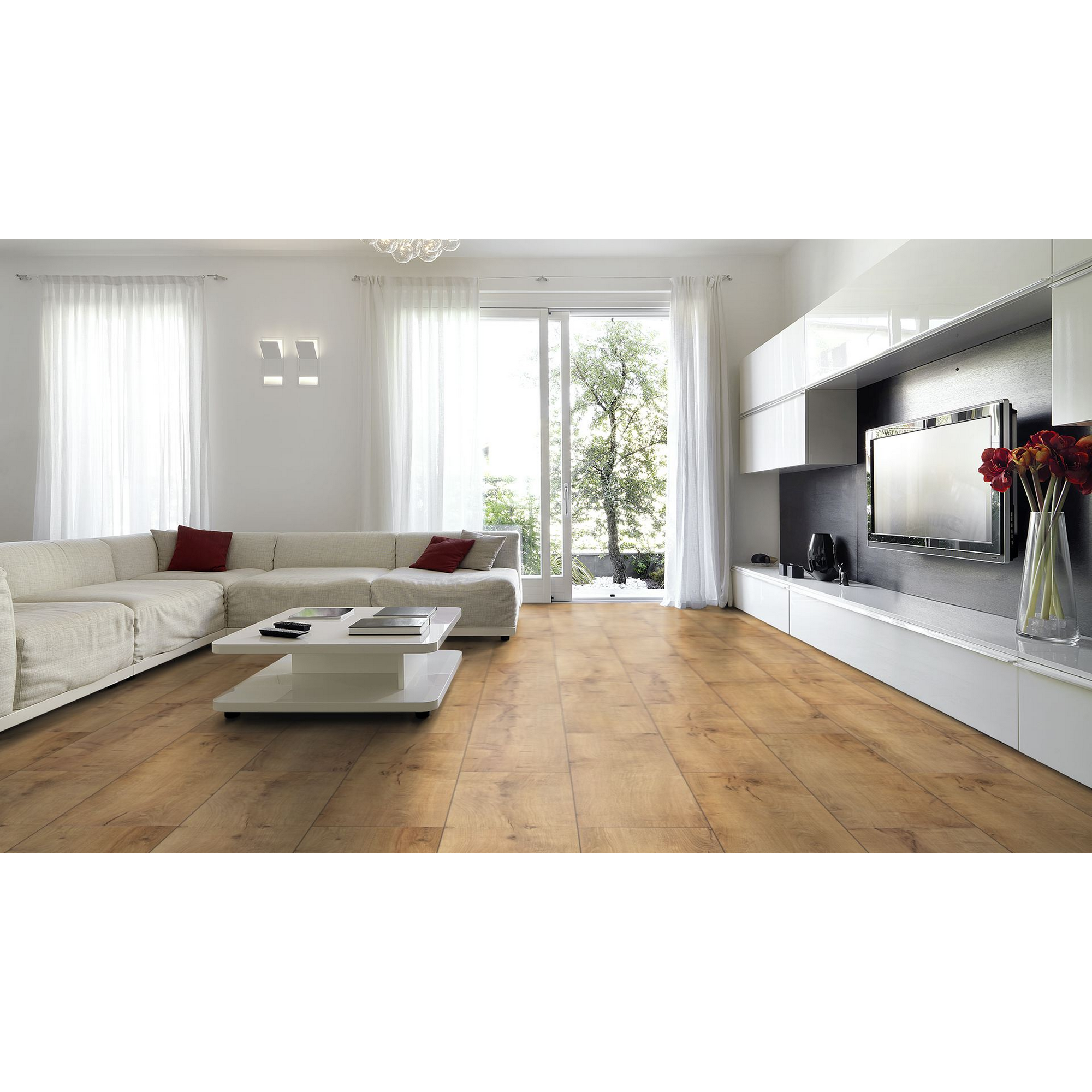 Laminat 'Villa 4V' Peoria Oak braun 8 mm + product picture