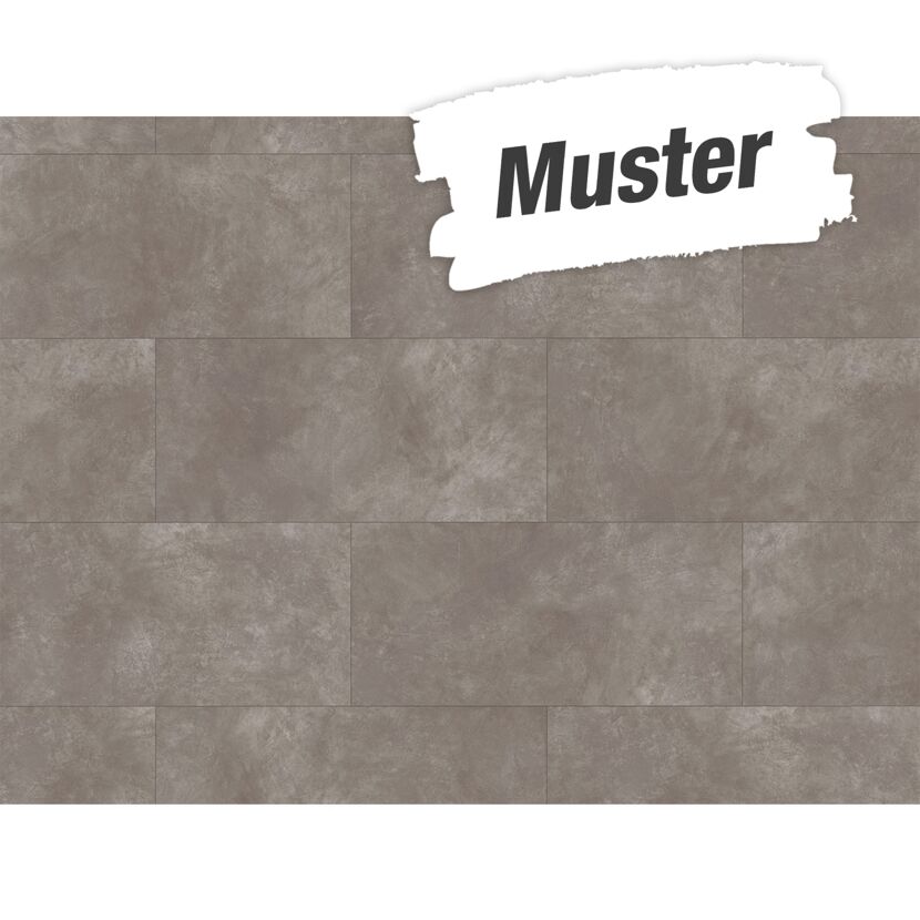 Handmuster zum Designboden 'Modular ONE' Beton dunkelgrau dunkelgrau 8 mm