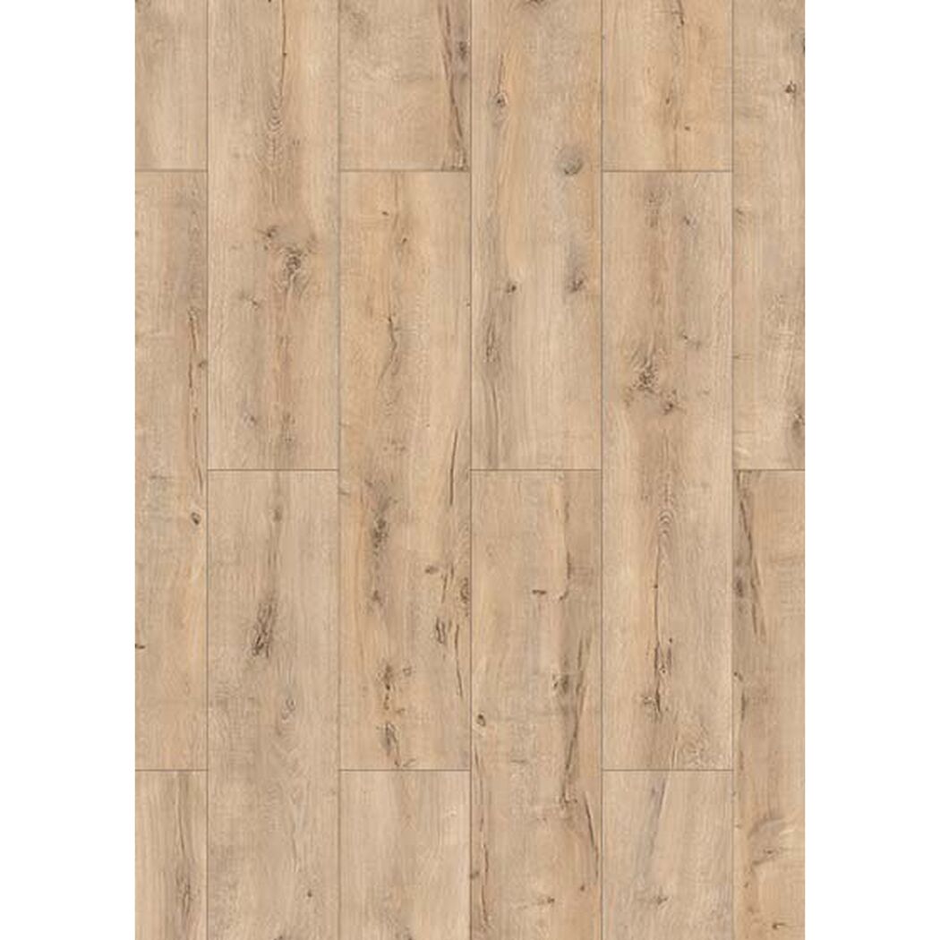Helles Laminat in Holzoptik.