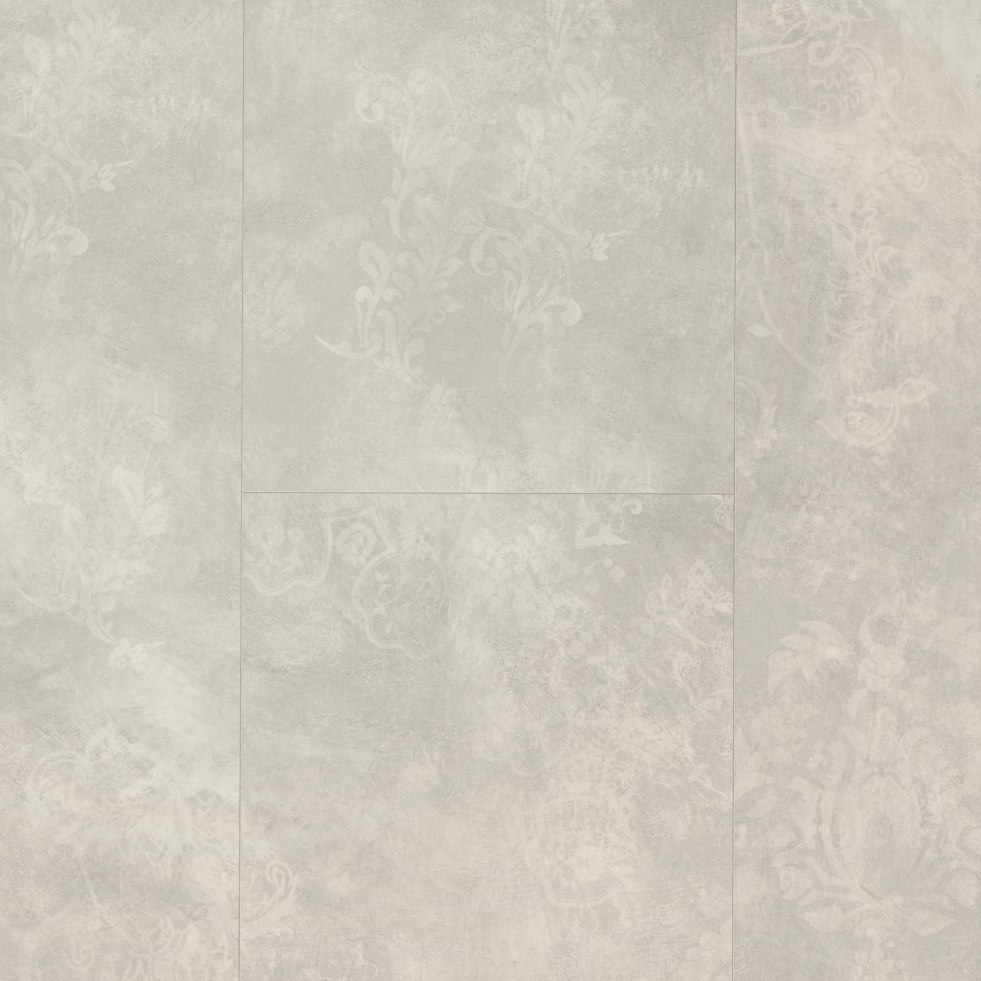 Vinylboden 'Modular ONE' Beton Ornament weiß grau 8 mm + product picture