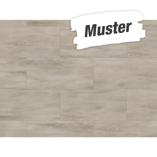 Bild von Handmuster zum Vinylboden 'Modular ONE' Fusion Grey grau 8 mm