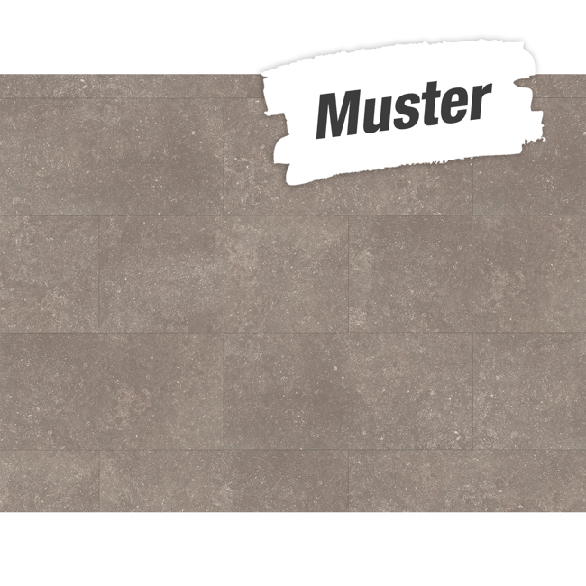 Bild von Handmuster zum Vinylboden 'Modular ONE' Granit perlgrau 8 mm